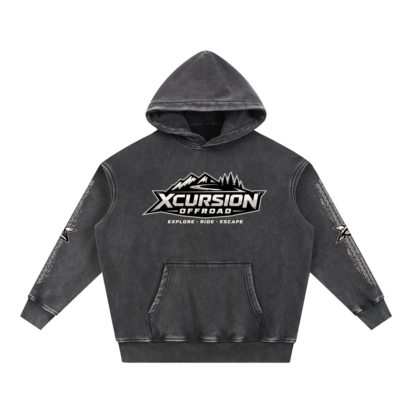 Snow Wash Fleece Oversize Hoodie