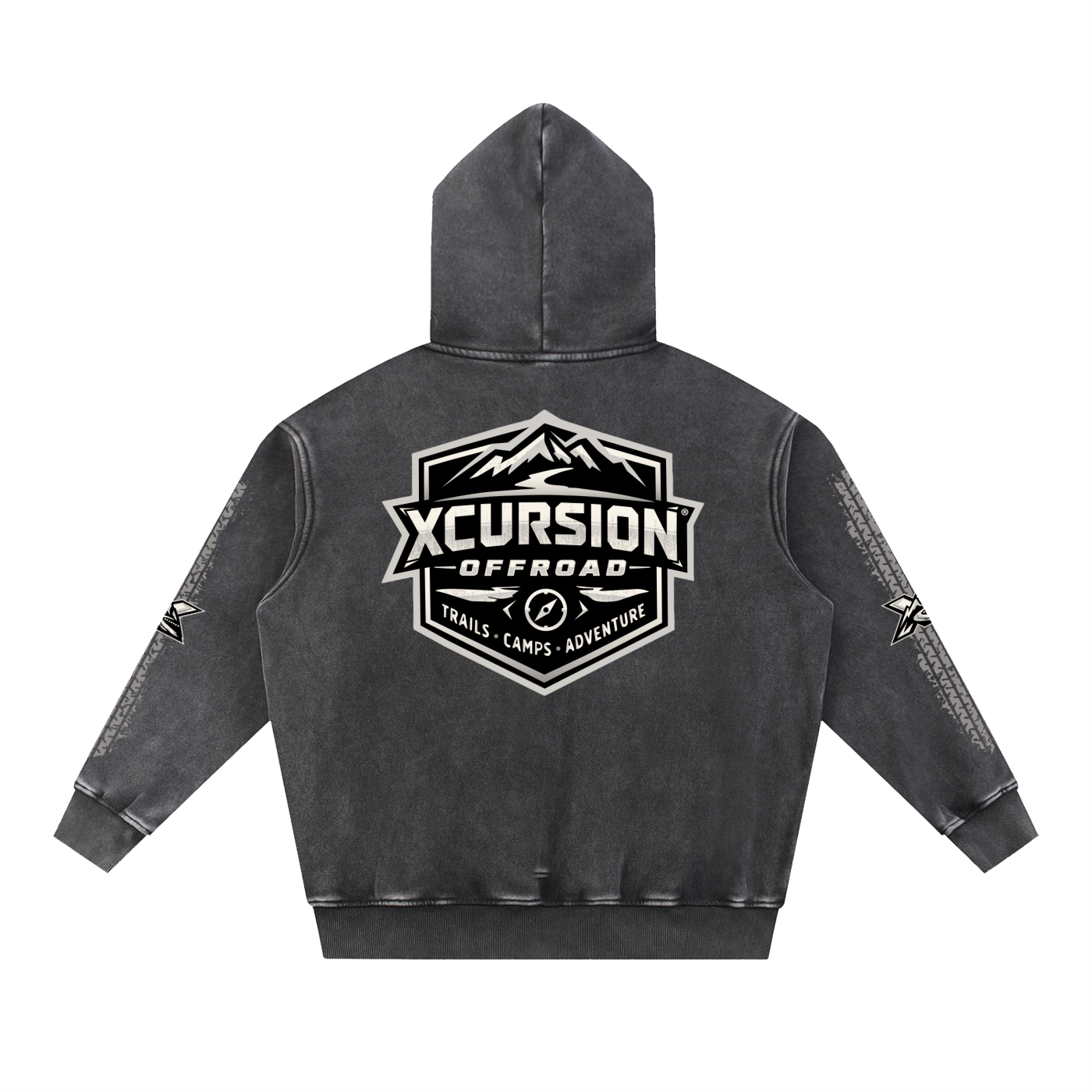 Snow Wash Fleece Oversize Hoodie