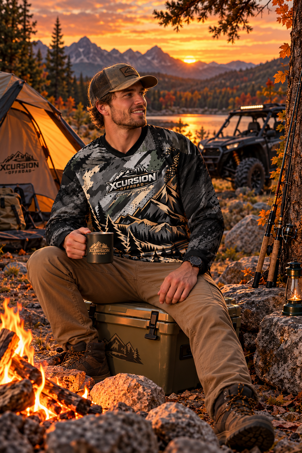 Alpine Camo Long Sleeve - Khaki